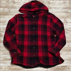 Fleece lined buffalo check jacket